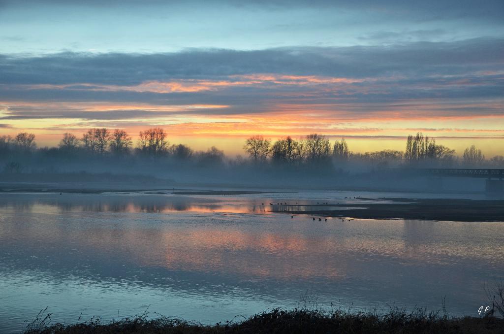 coucher de soleil sur la Loire